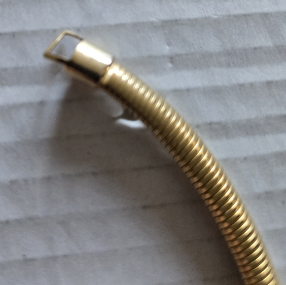 Gold Tone Enameled Snake Chain 17" Collar Necklace - Picture 8 of 9